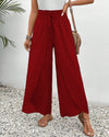 Dames wijde broek met elegant geometrisch patroon - casual broek voor dagelijks gebruik