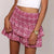 Dames rimpel minirok - bohemian print met gathered tailleband