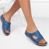 Dames leren slippers - trendy orthopedische sandalen voor zomerse dagen