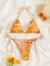 2-delige dames zwemkleding met strikzijde - elegant zomermode voor op het strand