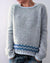 Gestreepte Scandinavische pullover - zachte grijze Noorse dames trui - Bakkermode.nl