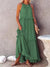 Dames maxi jurk met elegante ruches en luchtige stof - stijlvolle casual zomerjurk voor uitjes