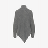 Gebreide poncho met hoge hals - elegante damestrui