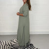 3-delige stijlvolle dames co-ord set - elegante lange tuniek en broek