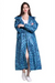 Lang bedrukte jas - stijlvolle gedessineerde dames outerwear