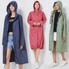 Waterdichte regenjas - lange damesjacket met capuchon