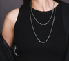 Chique u-vormige titanium staal ketting - gelaagde gouden ketting voor dames