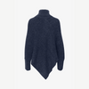 Gebreide poncho met hoge hals - elegante damestrui