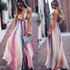 Dames maxi jurken met luchtige gestreepte laila print - lichtgewicht stof voor casual momenten