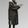 Gewatteerde oversized damesjas - winterjas met lange pasvorm - Bakkermode.nl