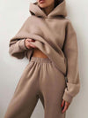2-delige jogging set - oversized tracksuit met hoodie en sweatpants - Bakkermode.nl