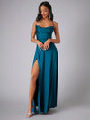 Maxi-jurk - verfijnde avondjurk voor dames met criss-cross rugdetail
