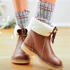 Dames winterlaarzen - vintage leren enkellaarsjes met warme voering - Bakkermode.nl