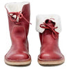 Dames winterlaarzen - vintage leren enkellaarsjes met warme voering - Bakkermode.nl