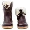 Dames winterlaarzen - vintage leren enkellaarsjes met warme voering - Bakkermode.nl