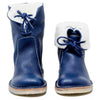 Dames winterlaarzen - vintage leren enkellaarsjes met warme voering - Bakkermode.nl