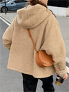 Omkeerbare dames fleece parka - warme winterjas - Bakkermode.nl