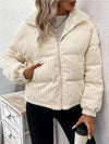 Cordjack - elegante crème dames zip-up buitenjack - Bakkermode.nl