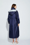Lang bedrukte jas - stijlvolle gedessineerde dames outerwear