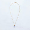 Blauwe agaat ketting - elegante gouden kettinghanger voor vrouwen