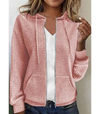 Textured zip-up hoodie - stijlvolle casual jacket voor vrouwen