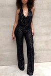 Pailletten jumpsuit - elegante dames party outfit