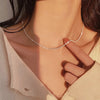 Zilveren chokergel necklace - delicate dames halsketting - Bakkermode.nl