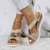 Dames wedge sandalen met stijlvolle espadrille uitstraling - schicke zomer footwear voor elke gelegenheid