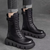 Dames veterbooties - trendy chunky hakken