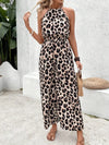 Dames leopardprint halterjurk – trendy casual zomeroutfit