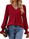 Blouse - verfijnde blouse met lange mouwen voor dames