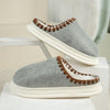 Warme pantoffels - dames huis slippers met pluche voering en antislipzool - Bakkermode.nl
