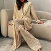 2-delige damesfeestjurk set - schitterende gele sequined blazer & broeken voor avondkleding