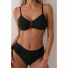 2-delige dames zwemkleding hoogzit bikini set - elegante strandoutfit