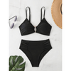 2-delige dames zwemkleding hoogzit bikini set - elegante strandoutfit