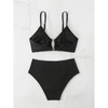 2-delige dames zwemkleding hoogzit bikini set - elegante strandoutfit