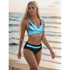 2-delige dames zwemoutfit: stijlvolle hoge taille bikini set - ondersteunend bovenstuk voor strand & zwembad