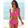 2-delige dames bikini set - trendy halter neck zwemkleding voor stranddagen