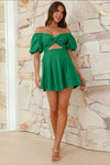 2-delige casual dress voor dames met pofmouwen - trendy zomeroutfit voor vrouwen