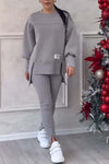2-delige set met oversized sweatshirt en leggings - zachte loungewear voor casual dagen