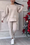 2-delige set met oversized sweatshirt en leggings - zachte loungewear voor casual dagen
