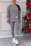 2-delige set met oversized sweatshirt en leggings - zachte loungewear voor casual dagen