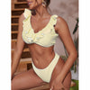 2-delige dames badmode met ruches - elegante strandoutfit