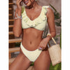 2-delige dames badmode met ruches - elegante strandoutfit