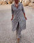 2-delige dames tuniek en broekset met geometrische print - stijlvolle tuniek & broek voor casual en avondkleding