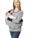 Maternity hoodie - trendy dames zwangerschaps sweatshirt met zak - Bakkermode.nl