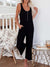 Vrouwen gebreide jumpsuit - stijlvolle ribstof overall voor casual draagmomenten - zachte ribstof, functionele zakken, eenvoudig te stylen