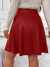 A-lijn leren rok - elegante pu damesrok