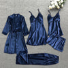 3-delig zijden slaapset - luxe dames nachtmode ensemble - Bakkermode.nl