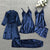 3-delig zijden slaapset - luxe dames nachtmode ensemble - Bakkermode.nl
